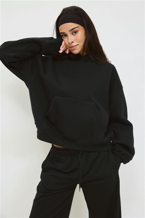 Gina Tricot - Iconic hoodie - hoodies - Sort - XL - Dame