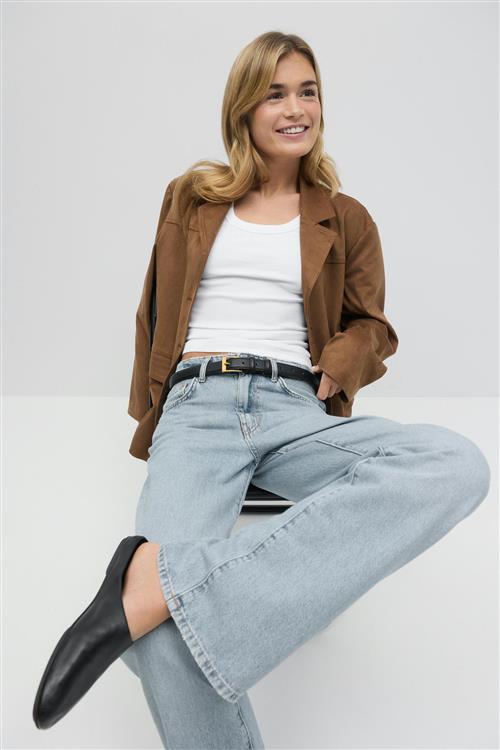 Gina Tricot - Perfect wide jeans - wide jeans - Blå - 32 - Dame