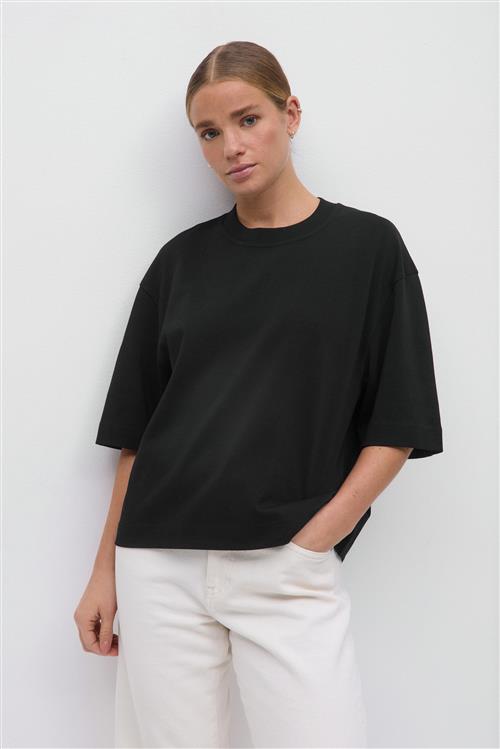 Gina Tricot - Perfect boxy tee - t-shirts - Sort - XXS - Dame