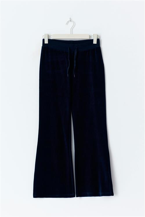 Gina Tricot - Y velour trousers - homewear - Blå - 158/164 - Pige