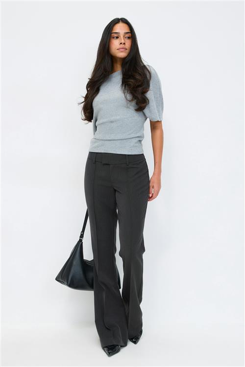 Gina Tricot - Low waist bootcut trousers - Habitbukser - Grå - 38 - Dame