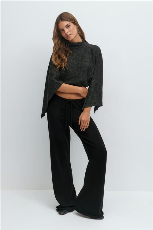 Gina Tricot - Knitted trousers - Bukser - Sort - M - Dame