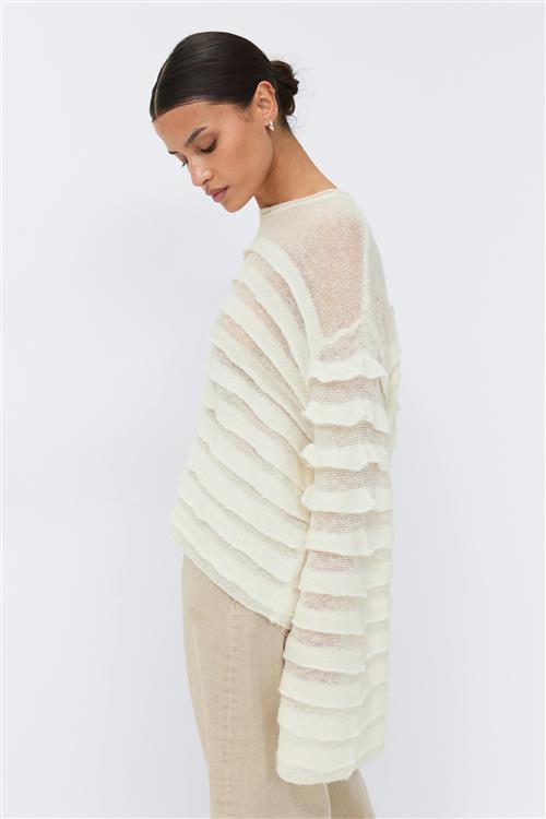 Gina Tricot - Knitted sweater - Striktrøjer - Hvid - XS - Dame