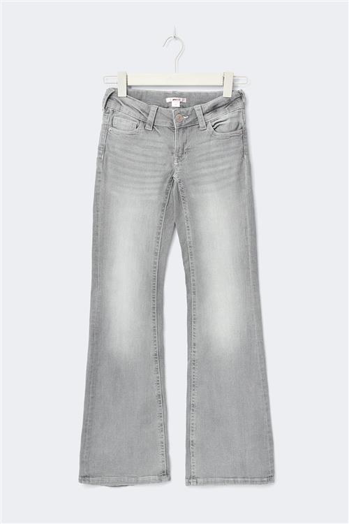 Gina Tricot - Y dixie low flare jeans - low waist jeans - Grå - 170 - Pige