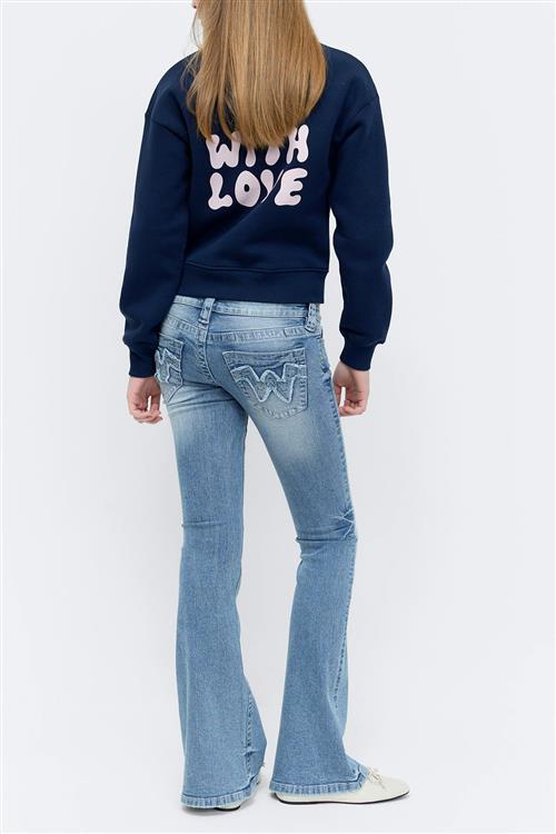 Gina Tricot - Y runway jeans - bootcut jeans - Blå - 170 - Pige