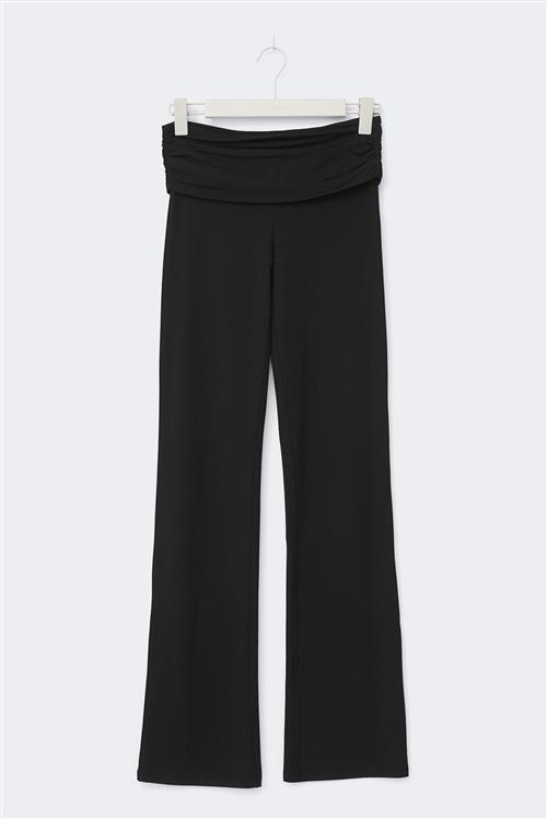 Gina Tricot - Y low flare trousers tall - Bukser til piger 9–14 år - Sort - 146/152 - Pige