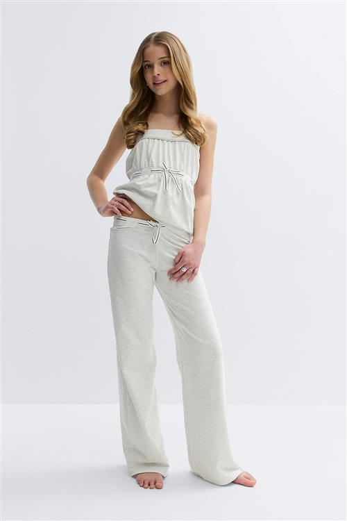 Gina Tricot - Y detail trousers - Bukser til piger 9–14 år - Grå - 170 - Pige