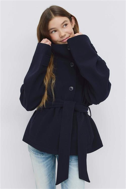 Gina Tricot - Y short felt jacket - Forårsjakker - Blå - 158/164 - Pige