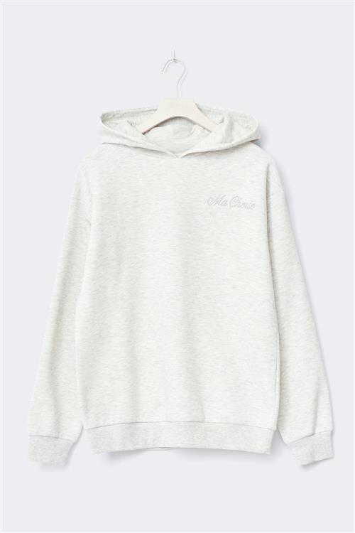 Gina Tricot - Y basic hood - hoodies - Grå - 146/152 - Pige