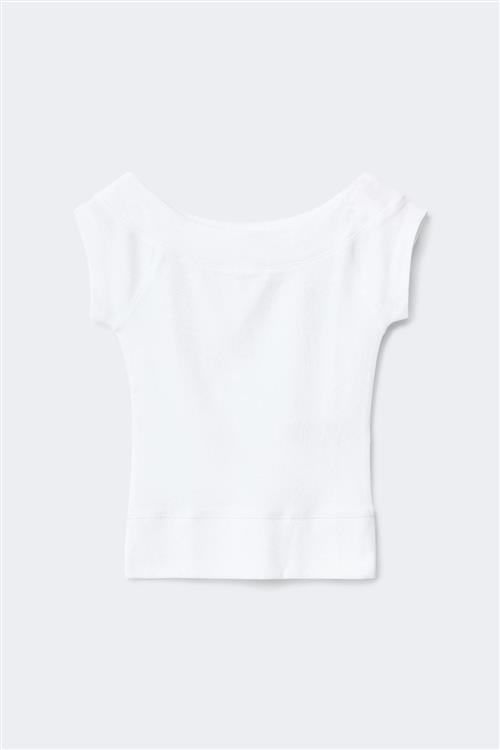 Gina Tricot - Y short sleeve top - Toppe til piger 9–14 år - Hvid - 146/152 - Pige