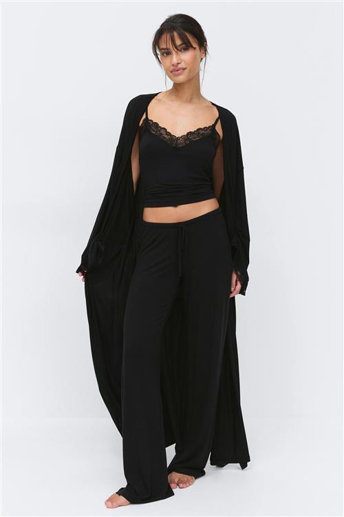 Gina Tricot - Low waist loungewear trousers - Bukser - Sort - M - Dame