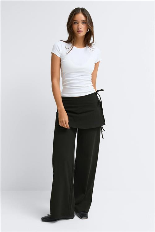 Gina Tricot - Skirt trousers - Vide bukser - Sort - M - Dame