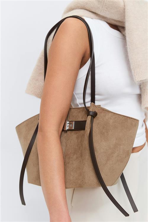 Gina Tricot - Midi long strap bag - Skuldertasker - Beige - ONESIZE - Dame