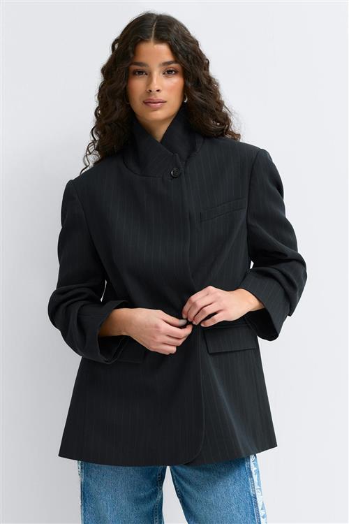 Gina Tricot - Double breasted blazer - Blazere - Blå - L - Dame