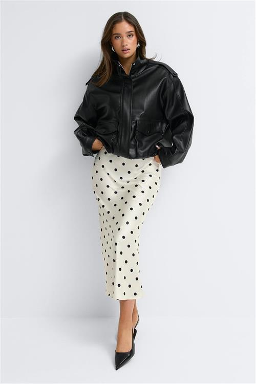 Gina Tricot - Satin skirt - satin nederdele - Hvid - XL - Dame