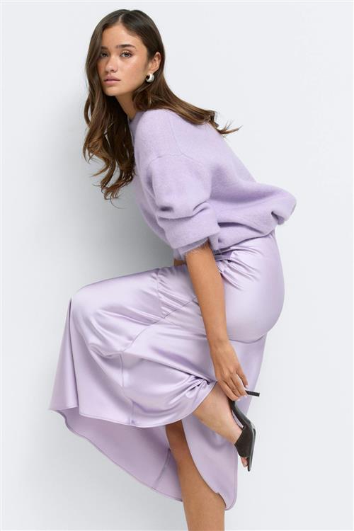 Gina Tricot - Satin skirt - satin nederdele - Lilla - L - Dame
