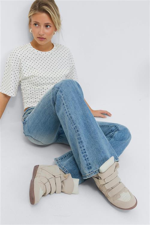 Gina Tricot - 14+ wedge sneakers - sko - Beige - 38 - Dame