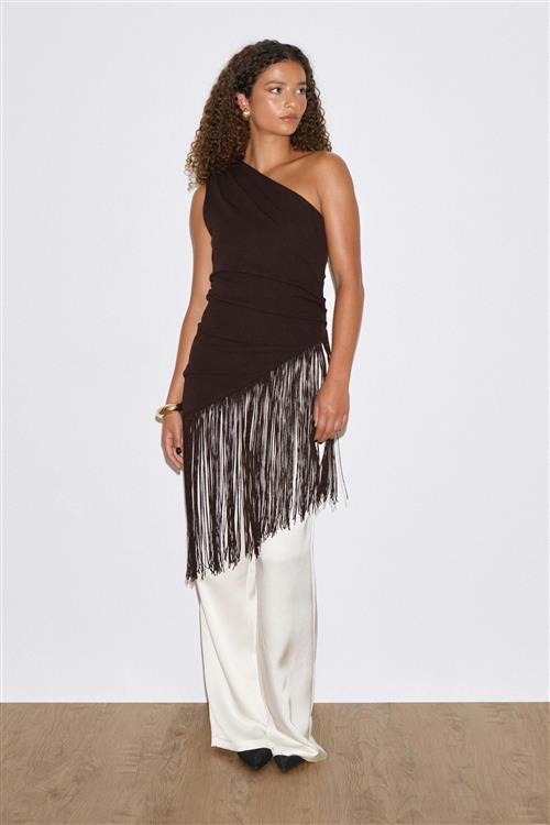 Gina Tricot - Fringe top - Tanktops - Brun - M - Dame