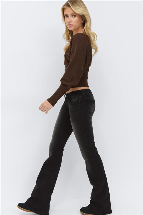 Gina Tricot - 14+ dixie ultra low jeans tall - Low waist jeans - Sort - XS - Dame