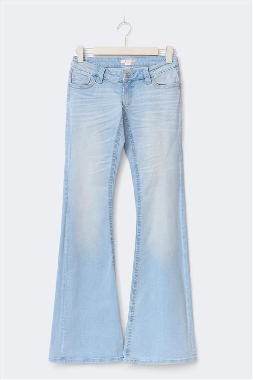 Gina Tricot - 14+ for real low tall jeans - Low waist jeans - Blå - S - Dame