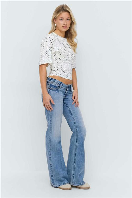 Gina Tricot - 14+ miss lowlow jeans - Jeans - Blå - XXS - Dame