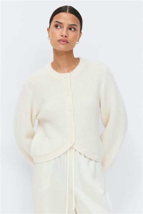 Gina Tricot - Knitted cardigan - Cardigans - Hvid - XS - Dame