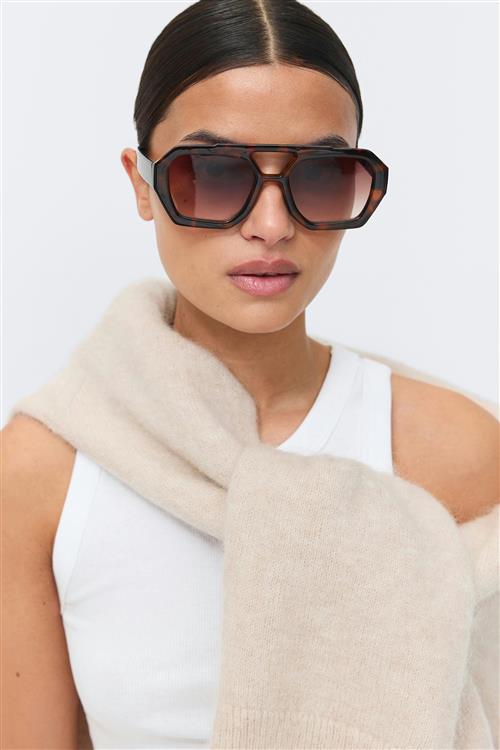 Gina Tricot - 70s sunglasses - Solbriller - Brun - ONESIZE - Dame