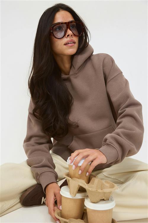 Gina Tricot - Iconic hoodie - hoodies - Beige - S - Dame