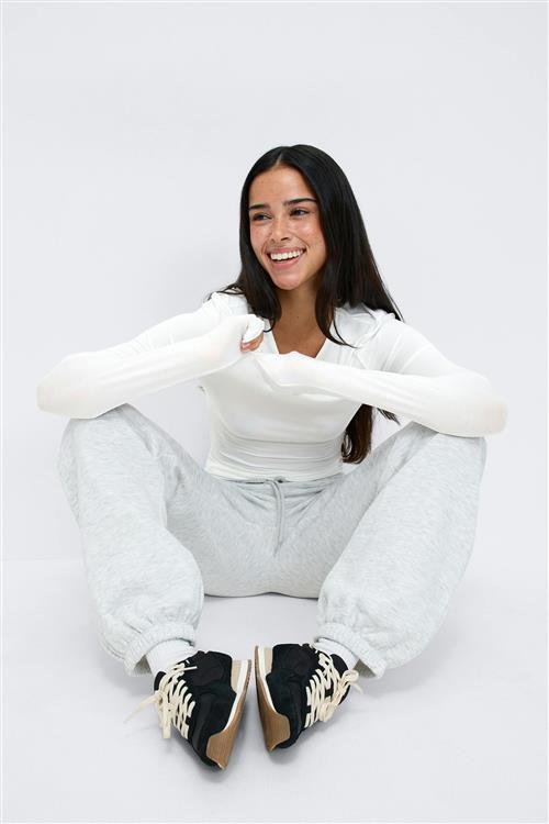 Gina Tricot - Slim fit long sleeve top - Langærmede toppe - Hvid - XL - Dame