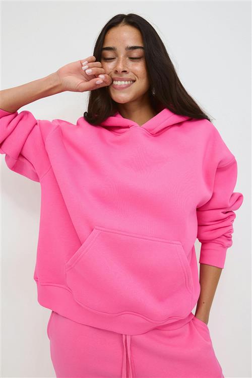 Gina Tricot - Iconic hoodie - hoodies - Lyserød - L - Dame