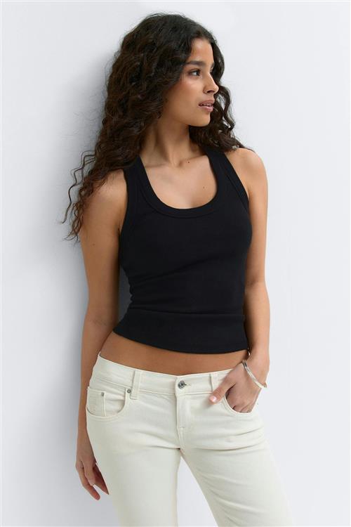 Gina Tricot - Racerback tank - Toppe uden ærmer - Sort - M - Dame