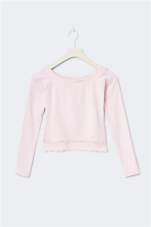 Gina Tricot - 14+ off shoulder top - Toppe - Lyserød - XS - Dame