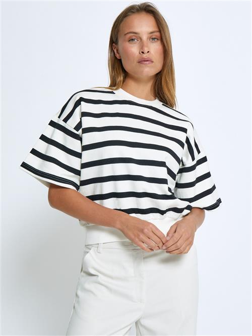 minus Sweatshirt 'Estella'  sort / hvid