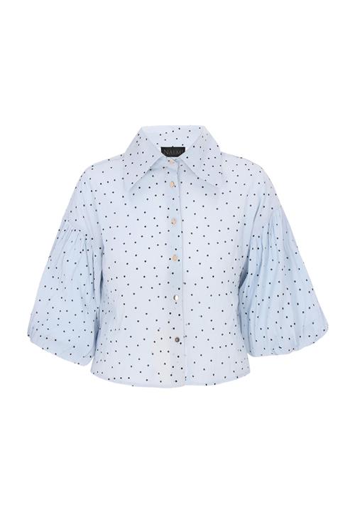 NAEMI Bluse 'Fashion Look'  pastelblå / sort