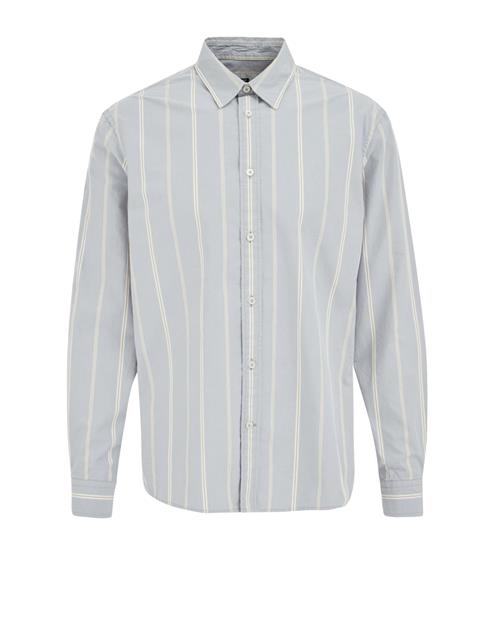 WE Fashion Skjorte  røgblå / hvid