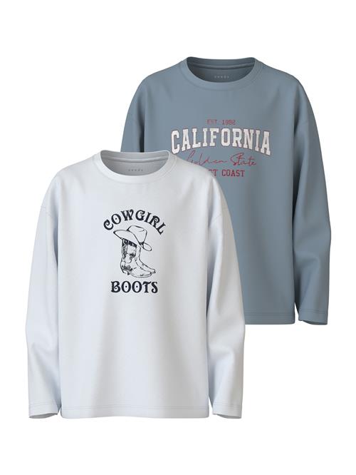 NAME IT Bluser & t-shirts 'NKFVEEN'  røgblå / rød / sort / hvid