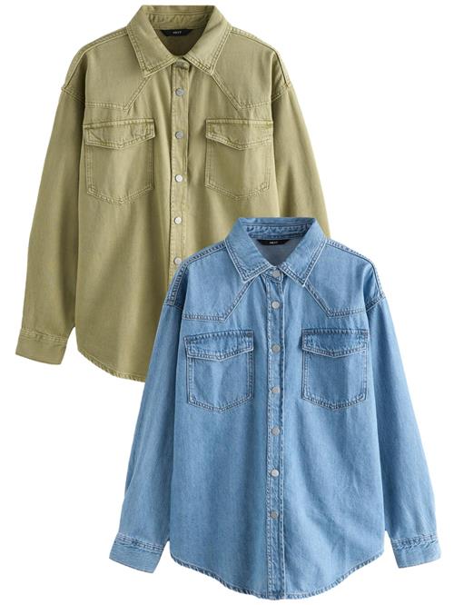 Next Bluse  blue denim / khaki