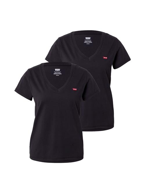 LEVI'S ® Shirts 'Perfect V-Neck Tee (2-Pack)'  rød / sort / hvid