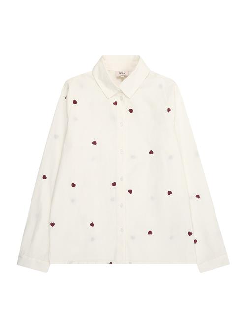 ONLY GIRLS Bluse 'Koglina Grace'  burgunder / hvid