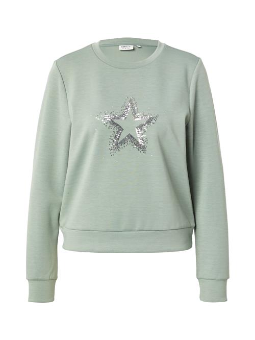 ONLY Sweatshirt 'ONLMARCY'  lysegrøn / sølv