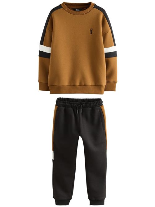 Next Joggingdragt  karamel / sort / hvid