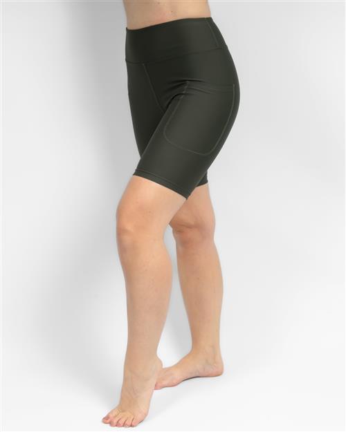 Eva Deep Olive Compression Shorts