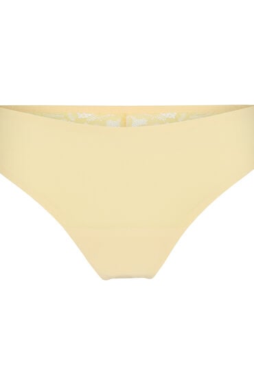 Se Hunkemöller Usynlig g-streng Lace Back Gul hos Hunkemøller