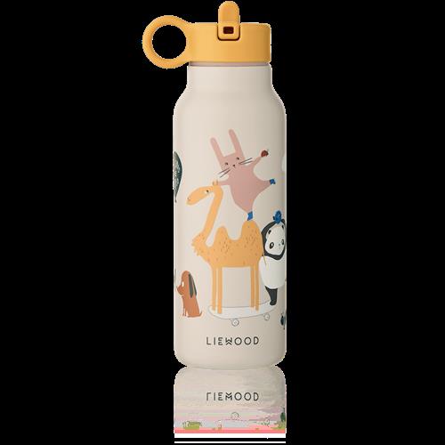 Liewood Falk Vandflaske 350 Ml Around The World / Sandy  Water Bottle 350 ml-OS  Beige  One Size  unisex
