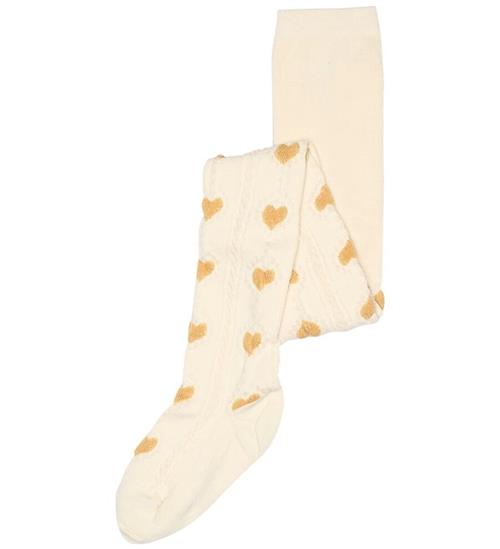 MP Strømpebukser - Alvilda - Cream m. Hulmønster