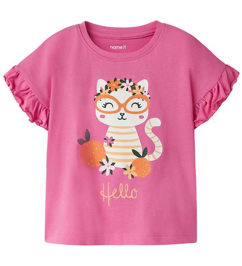 Name It T-shirt - NmfVilena - Strawberry Moon/Hello Cat