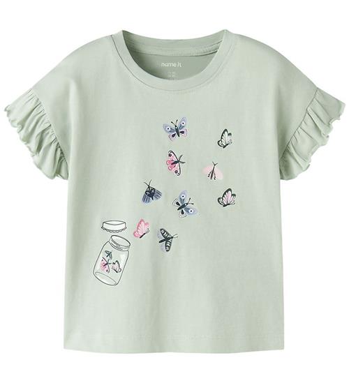 Name It T-shirt - NmfVilena - Pale Aqua/Butterfly Jar