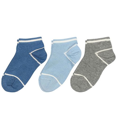 MP Ankelstrømper - 3-pak - Bo - Sneaker - Blue Multi