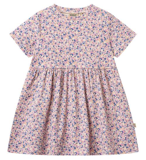 Wheat Kjole - Rib - Anna - Pink Blue Flowers