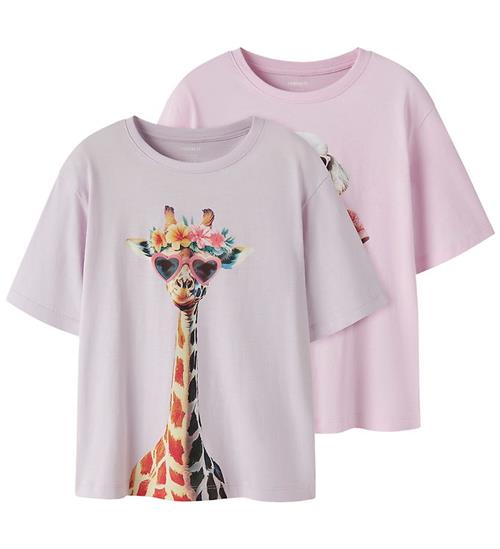 Name It T-shirts - 2-pak - NkfVotea - Lavender Fog/Pirouette
